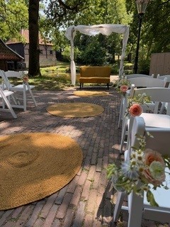 Foto van trouwsetting bij De Watermolle